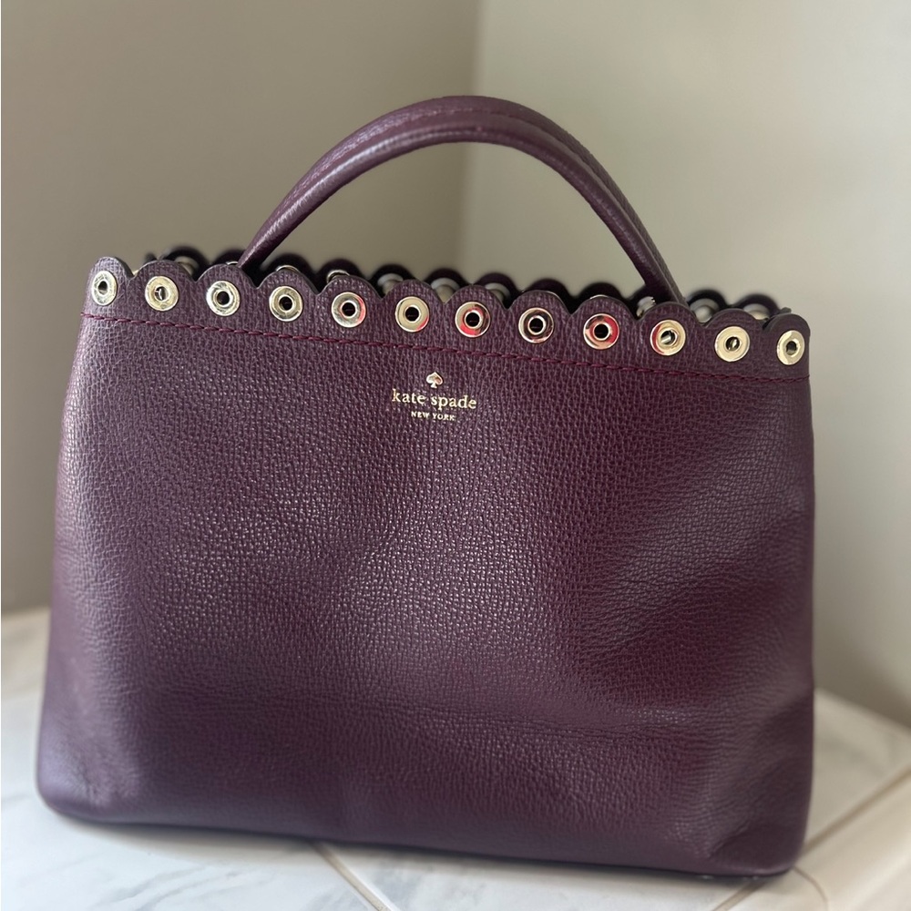 Kate Spade Purple Tote with Studded Accents